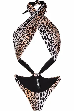 Reina Olga Traje de baño con estampado de leopardo