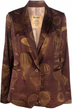UMA WANG Blazer con estampado de globo aerostático