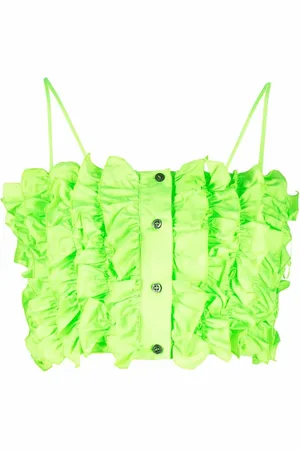Msgm Top corto con volantes