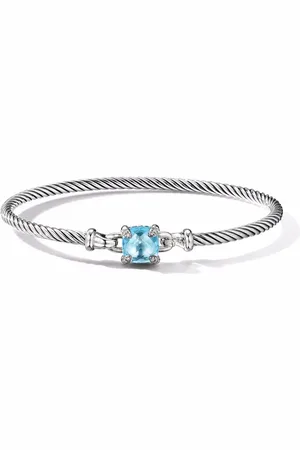 David Yurman Pulsera Chatelaine en plata de ley con diamante de 3mm