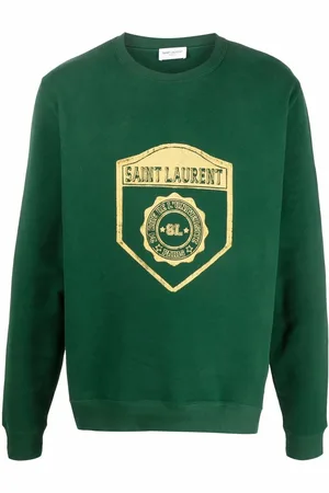 Saint Laurent Sudadera University con distintivo estampado