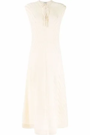 Jil Sander Vestido largo con motivo de rayas