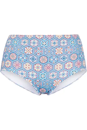 Solid Bikini bottom con motivo geométrico