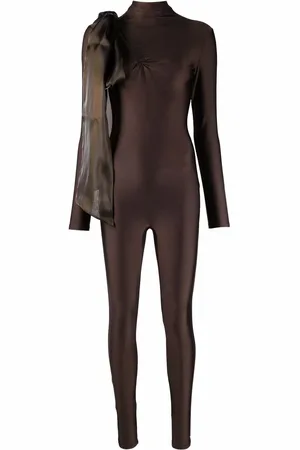 Atu Body Couture Jumpsuit con moño de organza