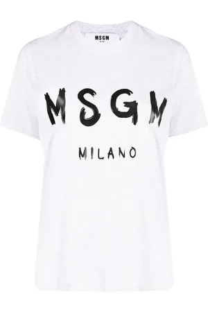 Msgm Playera con logo estampado