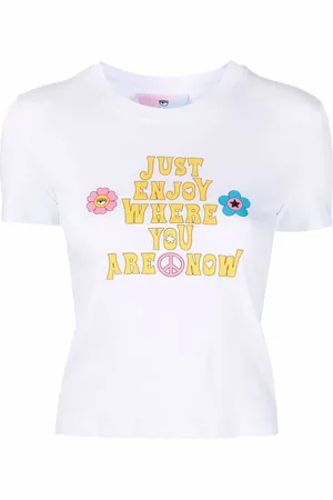 Chiara Ferragni Playera con eslogan estampado