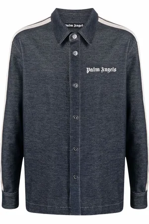 Palm Angels Camisa deportiva con efecto de mezclilla