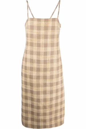 GIUSEPPE DI MORABITO Vestido midi con estampado de cuadros
