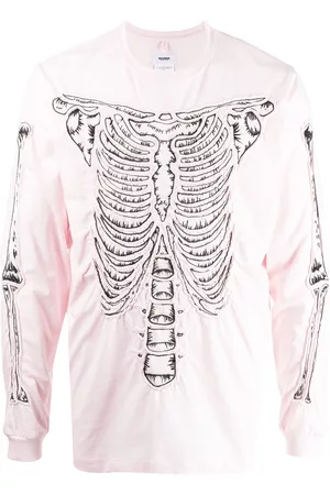 DOUBLET Playera con motivo de esqueleto