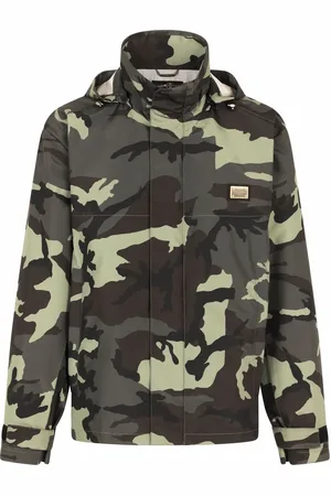 Dolce & Gabbana Chamarra con estampado militar y capucha