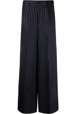 P.A.R.O.S.H. Pantalones anchos con rayas diplomáticas estampadas
