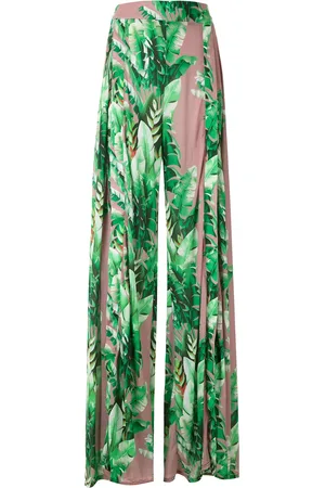 AMIR SLAMA Pantalones anchos con estampado gráfico