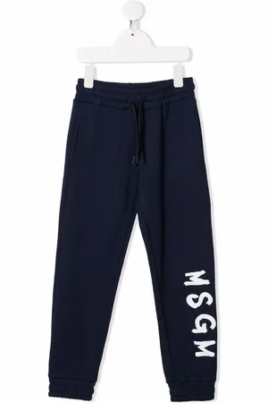 Msgm Pants tapered con logo estampado