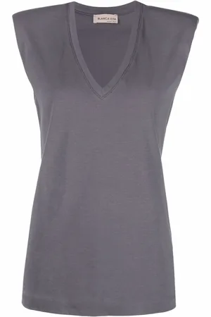 BLANCA Top con cuello en V