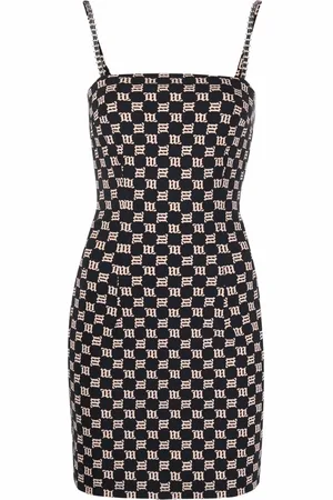 MISBHV Vestido ajustado con monograma estampado