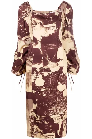 REJINA PYO Vestido con estampado de escena