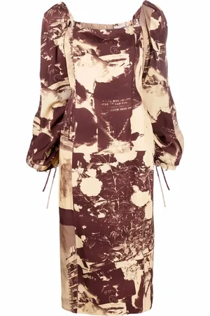 REJINA PYO Vestido con estampado de escena