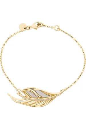 SHAUN LEANE White Feather 18kt gold diamond bracelet