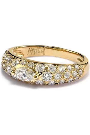 JACQUIE AICHE Anillo en oro de 14kt con diamantes de corte marquesa