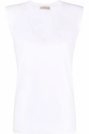 BLANCA Top con cuello en V
