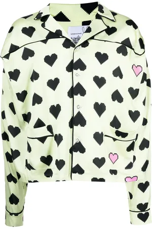 Natasha Zinko Camisa con corazones estampados