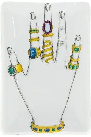 FORNASETTI Cenicero con motivo de mano con anillos
