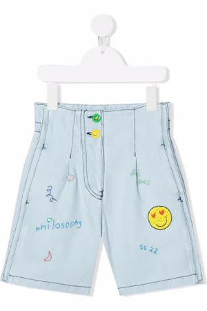 PHILOSOPHY DI LORENZO SERAFINI Shorts de mezclilla con costuras en contraste