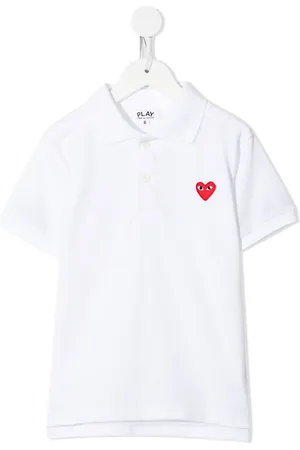 Comme des Garçons Playera tipo polo con logo de corazón