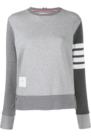 Thom Browne Sudadera con cuello redondo y detalle de cuatro rayas