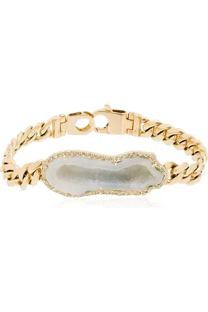 KIMBERLY MCDONALD Pulsera en oro amarillo de 18kt con diamante y geoda