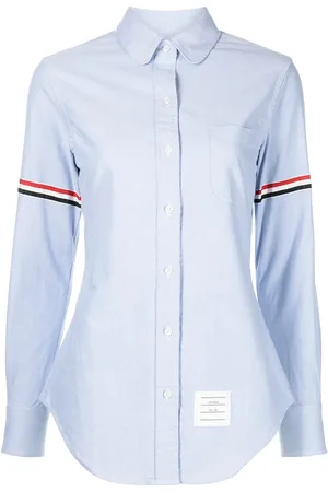 Thom Browne Camisa Oxford con banda grosgrain
