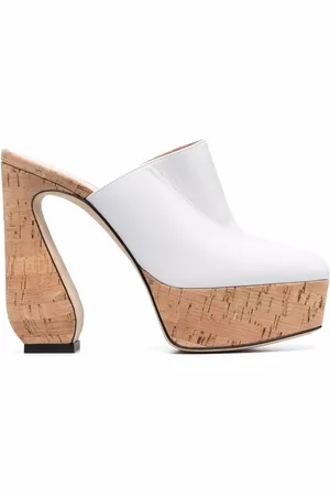 SI ROSSI Mules con plataforma de corcho