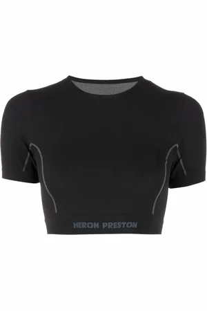 Heron Preston Top corto con franja del logo