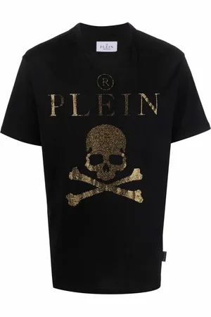 Philipp Plein Playera con detalles de cristales