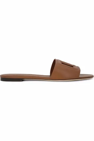 Dolce & Gabbana Sandalias de piel con logo DG