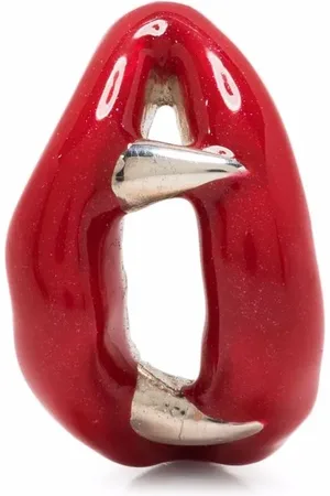 YOHJI YAMAMOTO Arete en forma de labios esmaltados