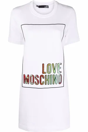 Moschino Vestido estilo playera con logo estampado