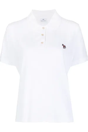 Paul Smith Playera tipo polo con parche Zebra