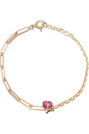 YVONNE LÉON Pulsera Maxi en oro amarillo de 18kt con rodolita