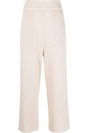 LE 17 SEPTEMBRE Pantalones tejidos de canalé anchos