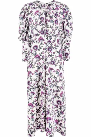 Isabel Marant Vestido de seda con estampado floral
