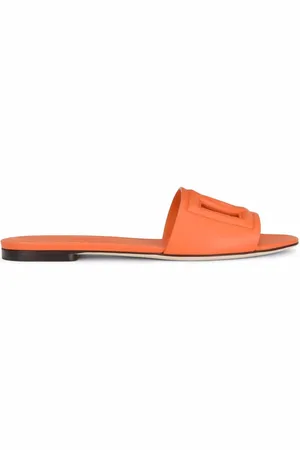 Dolce & Gabbana Flip flops de piel con logo DG