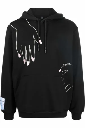 Alexander McQueen Hoodie con estampado de mano