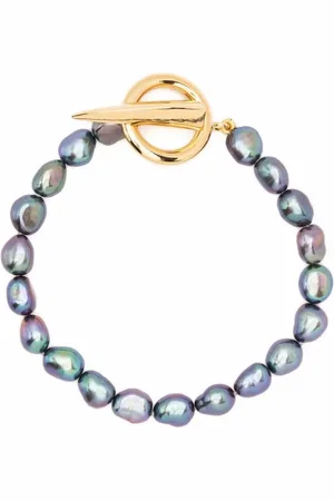Missoma Pulsera Peacock bañada en oro vermeil con perla