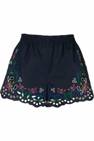 Chloé Shorts con bordado floral