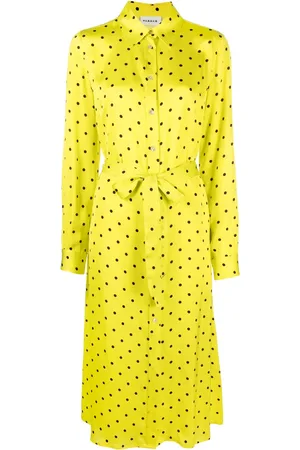 P.A.R.O.S.H. Vestido camisero con estampado de lunares