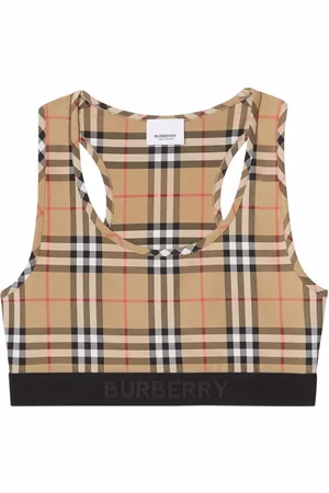 Burberry Bra deportivo con motivo Vintage Check