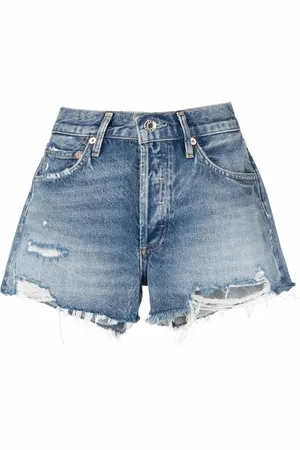 AGOLDE Shorts de mezclilla con efecto envejecido