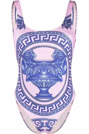 VERSACE Traje de baño con estampado Greek Key