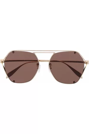 Alexander McQueen Lentes de sol con armazón geométrica